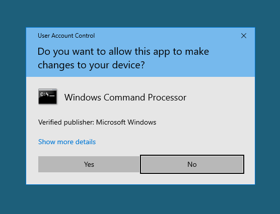 Step 3 - UAC confirmation